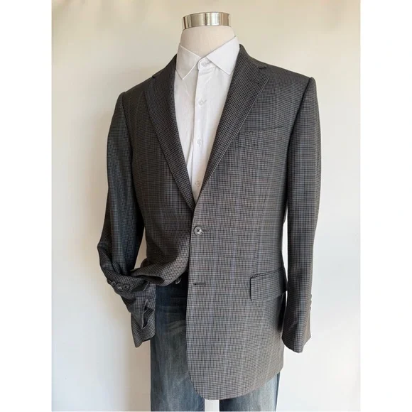 Joseph Abboud Sport Coat Blazer Men's Size‎ 42R Wool Plaid READ
